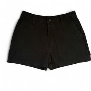 Vans black denim mini shorts